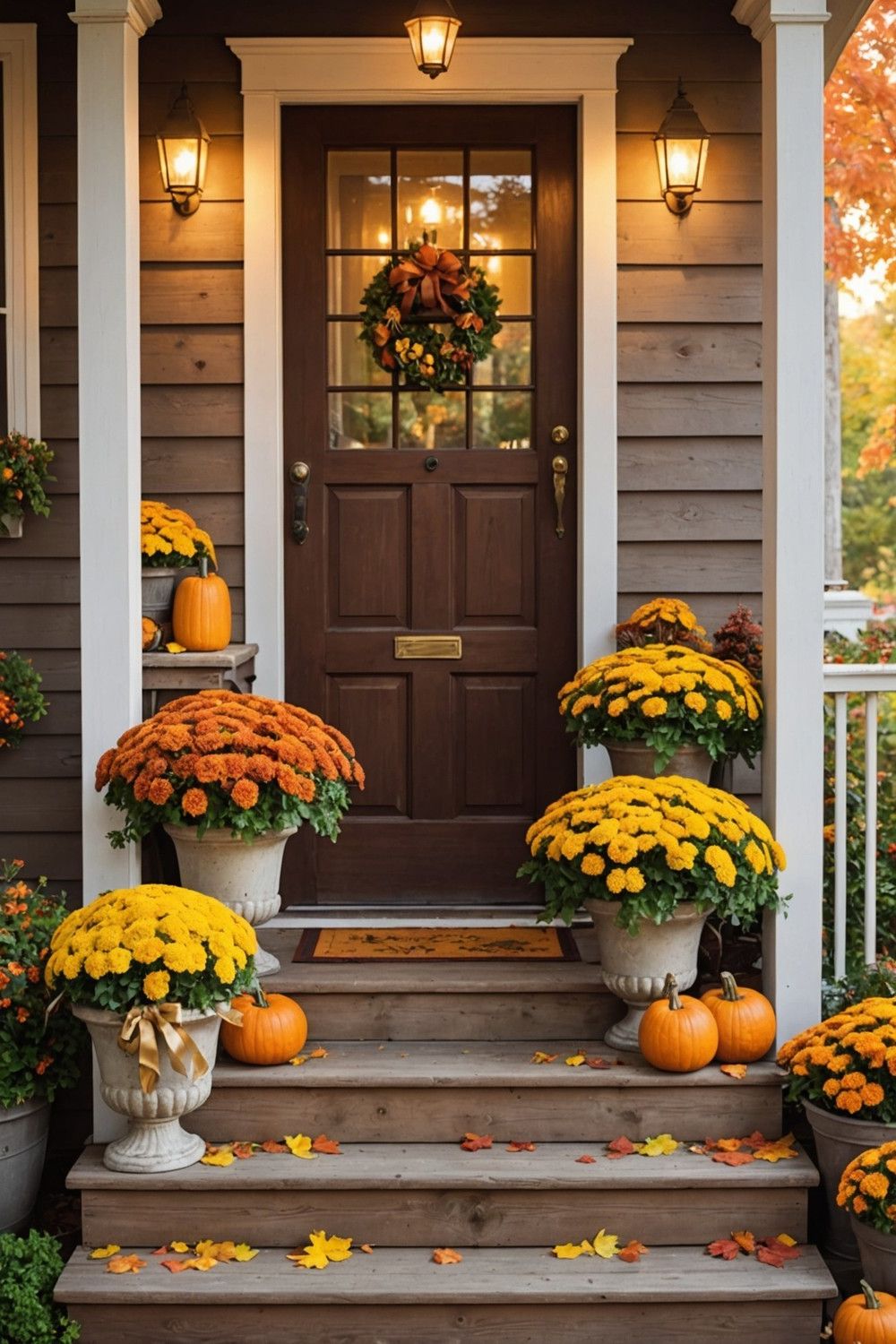 Vintage-Style Window Boxes for Fall Decor