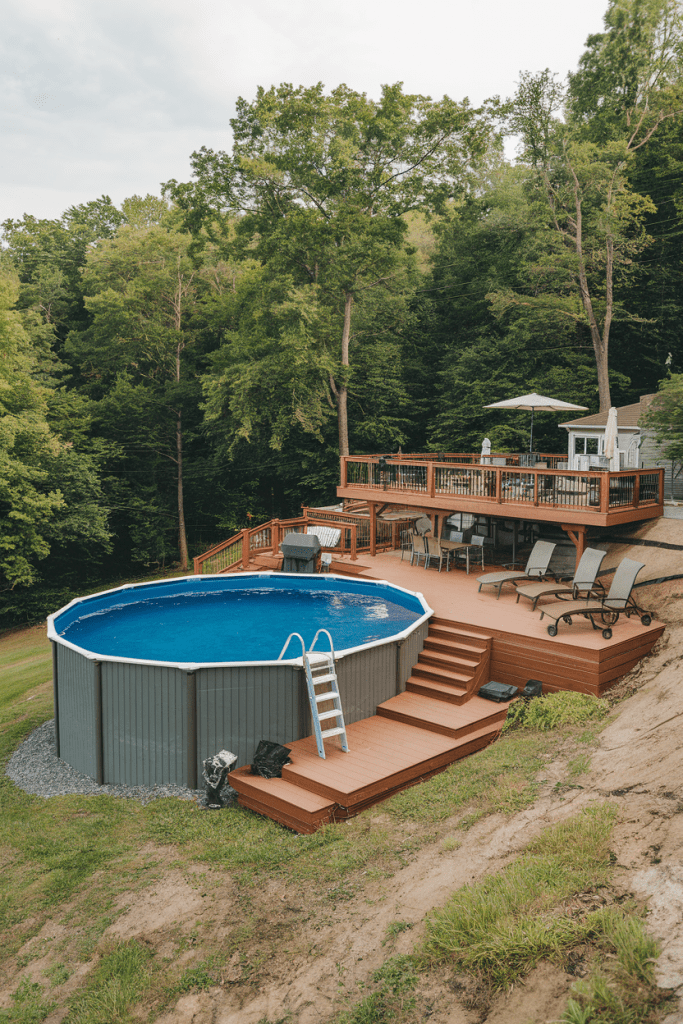 15. Tiered Deck for a Larger Pool