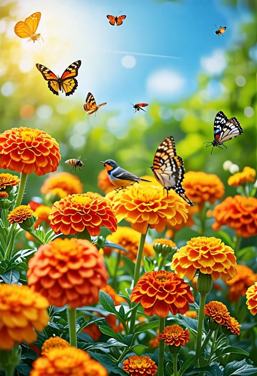 13. Enhancing Wildlife Habitat with Marigolds