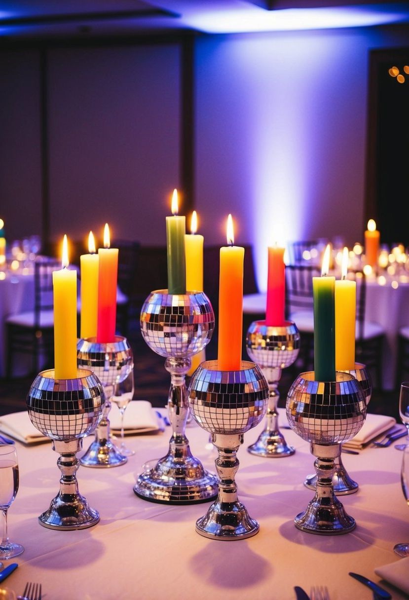5) Disco Ball Candle Holders