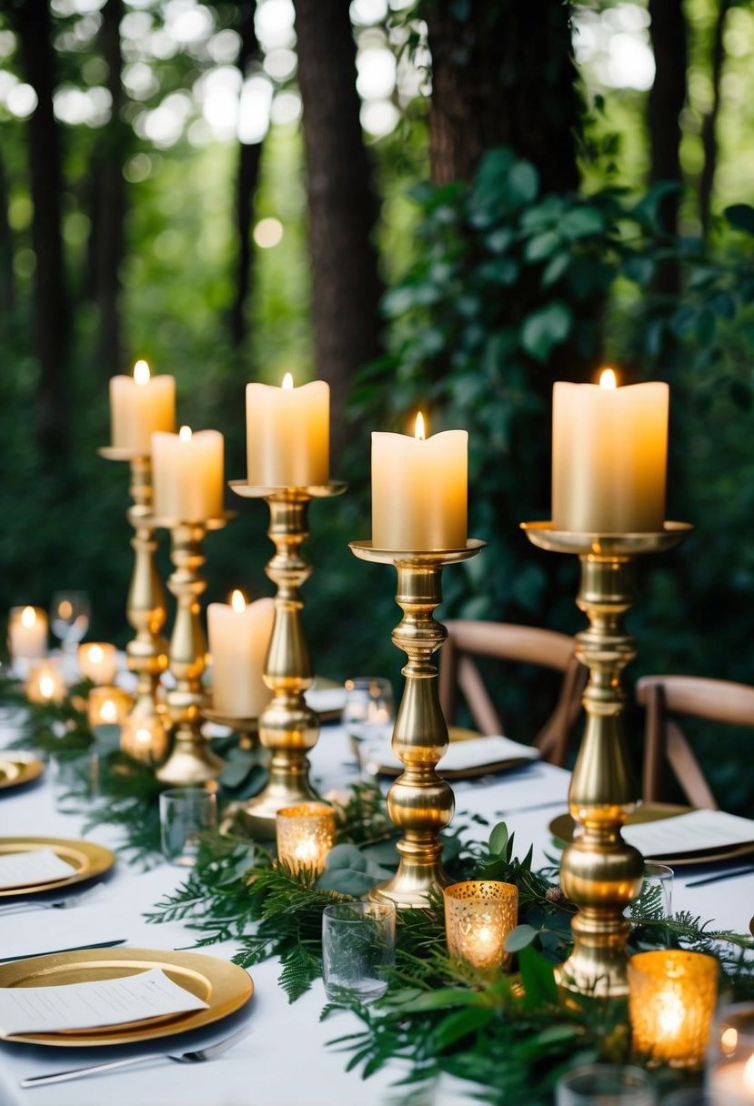 12) Gilded Candle Stands
