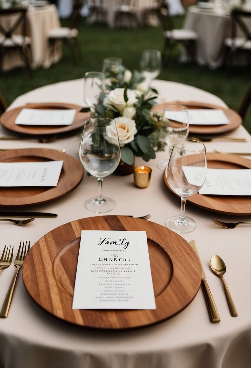 15) Wooden Plates for a Rustic Place Setting