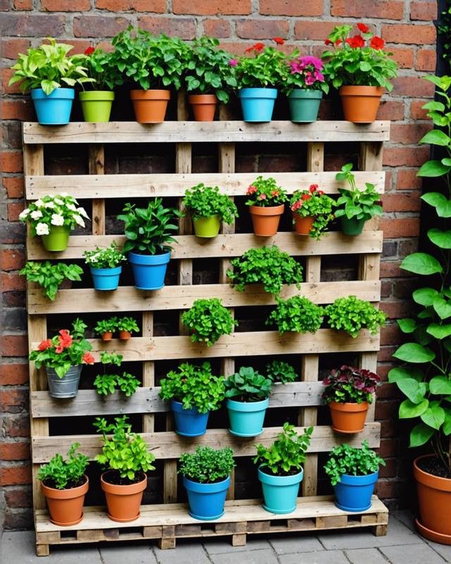 Vertical Pallet Garden Ideas
