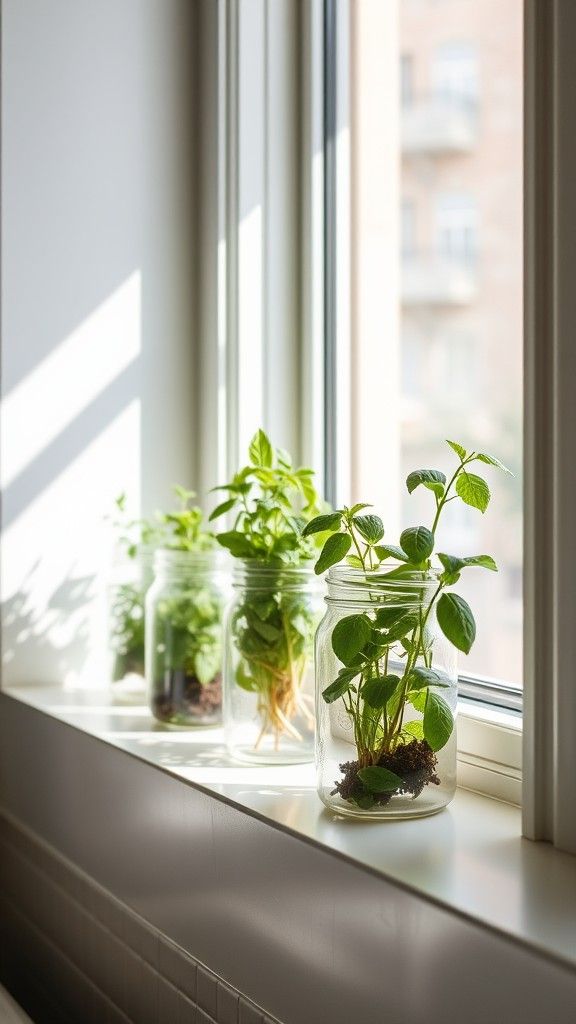 Mason Jar Container Gardens