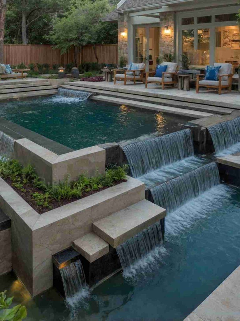 2025’s Top 47 Backyard Pool Ideas: Waterfall Wonders - photo 34