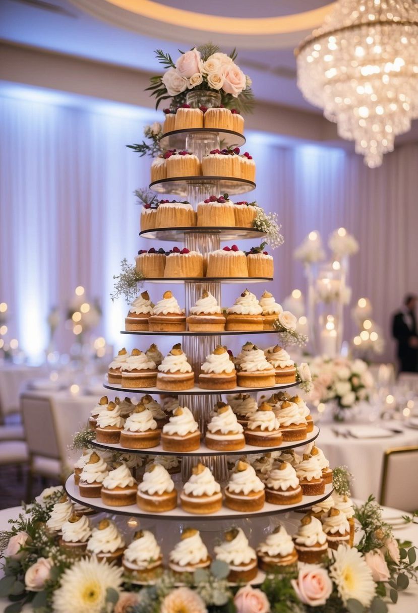 9) Luxurious Multi-Tier Pastry Tower