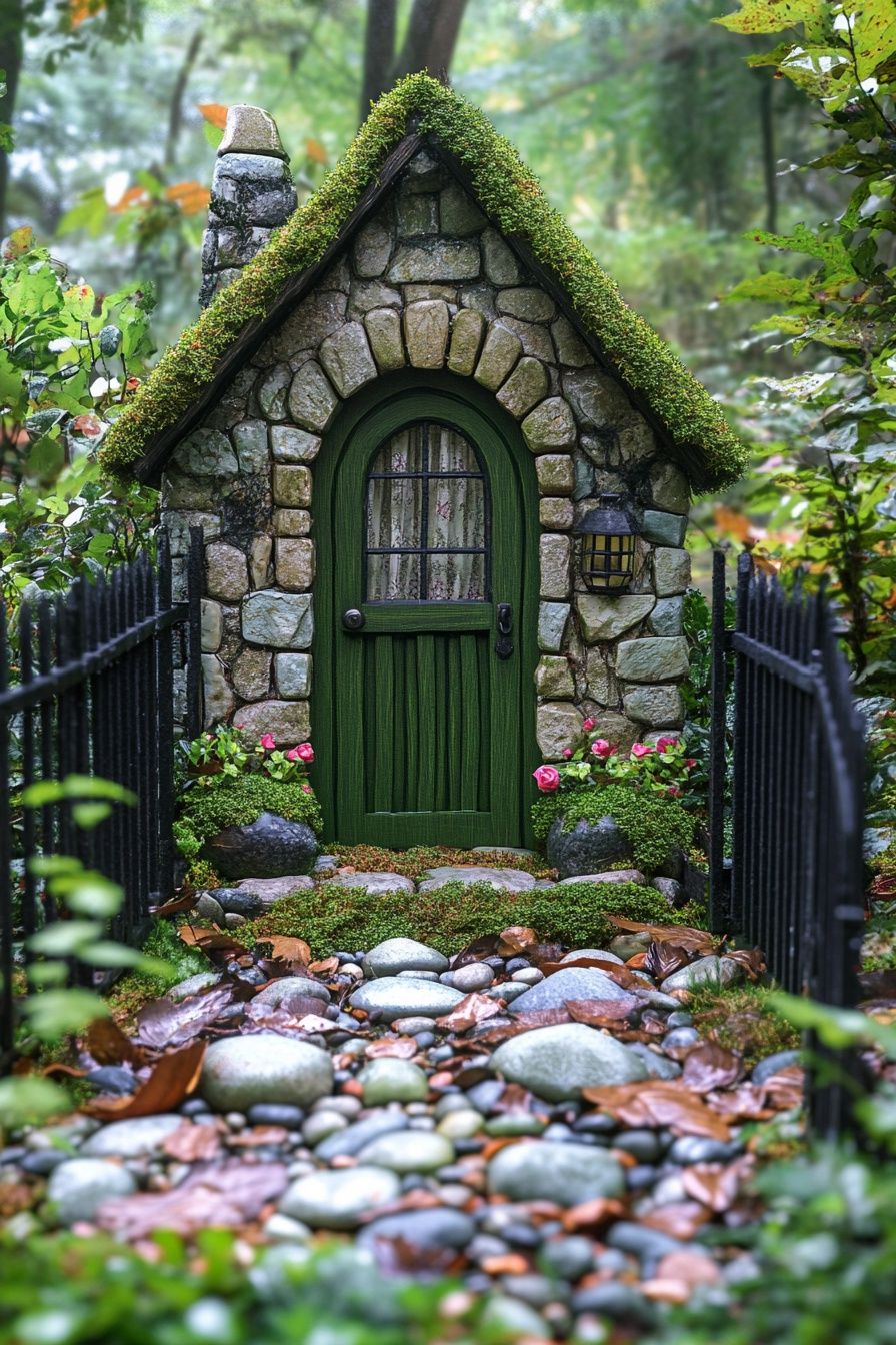 9. A Fairy Cottage Paired with a Stone Path