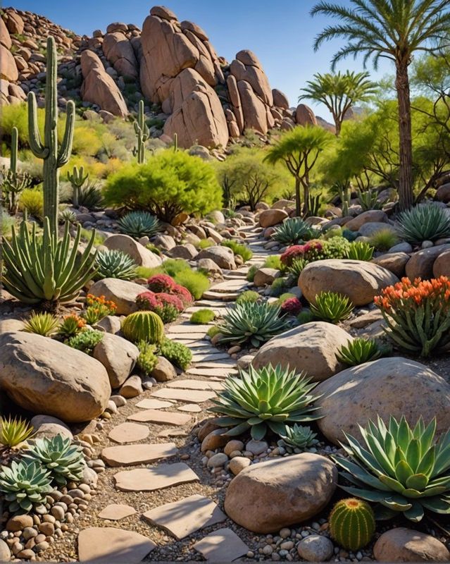 5) Rock Garden Oasis Design