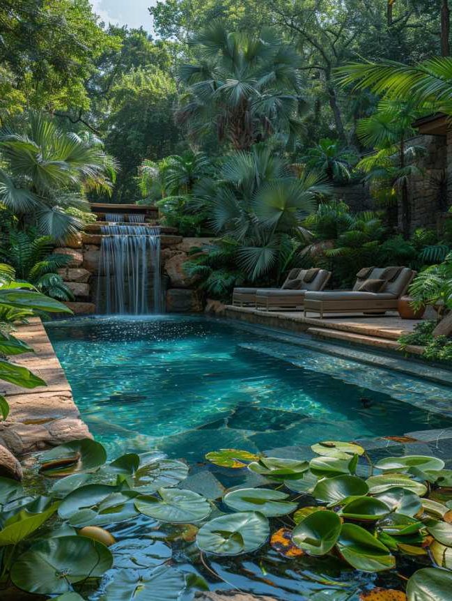 2025’s Top 47 Backyard Pool Ideas: Waterfall Wonders - photo 7