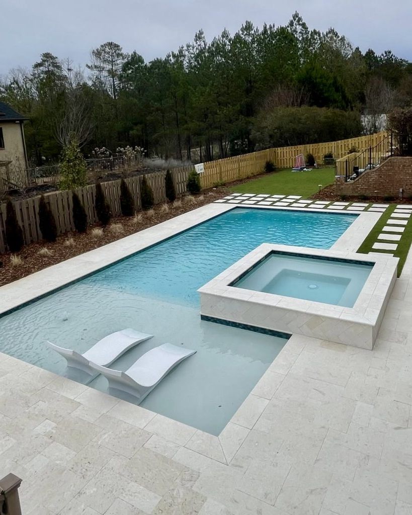 7. Modern Poolside Lounge Layout