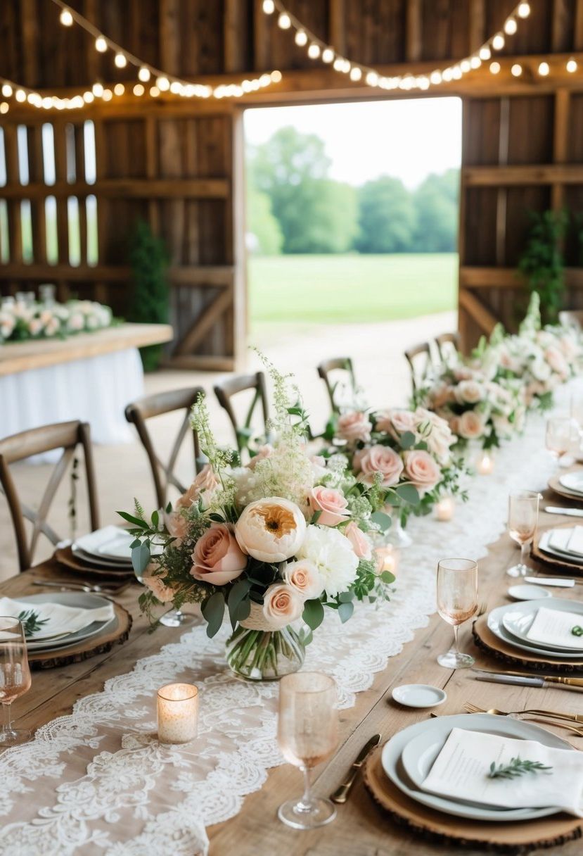 7) Simple Blush And White Table Palette