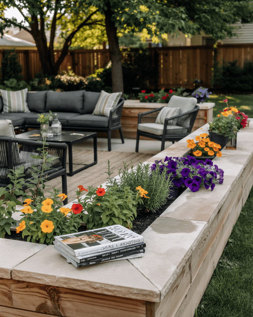 Raised Patio With Built-In Planters - photo 2
