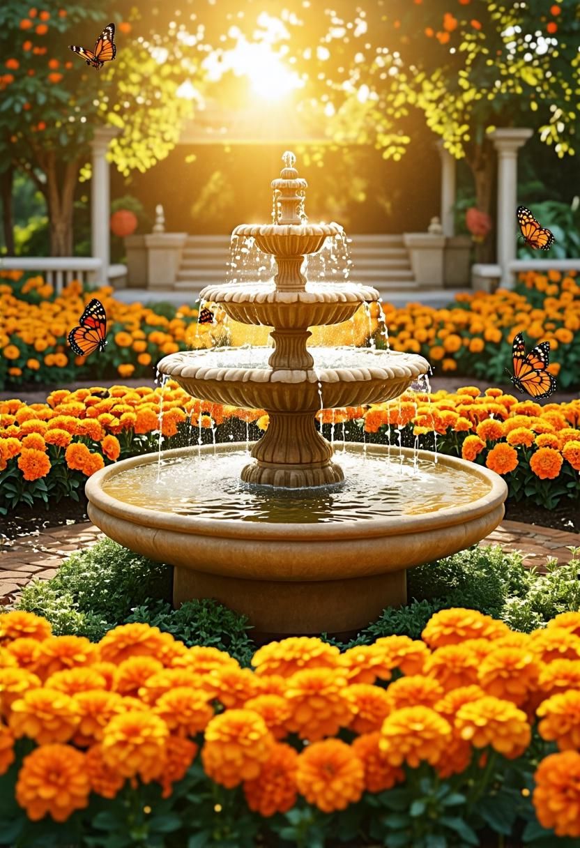 Building a Marigold Fountain Feature