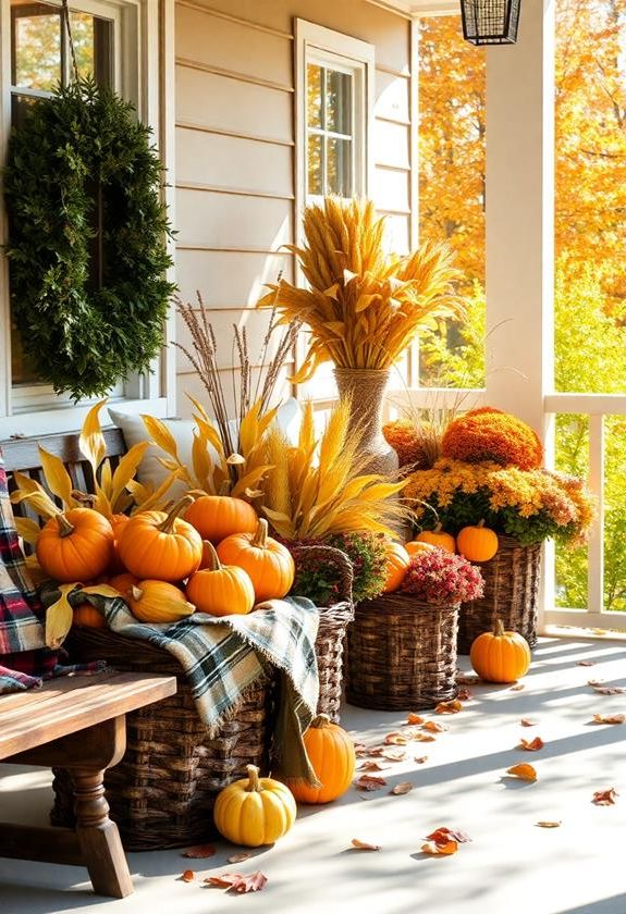Displaying an Autumn Harvest Basket