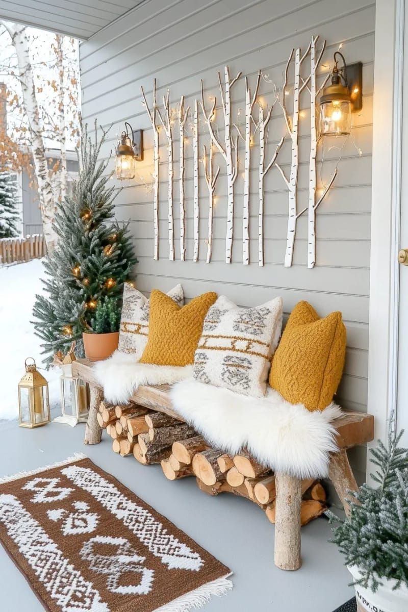 5. Scandinavian wooden tree cutout design