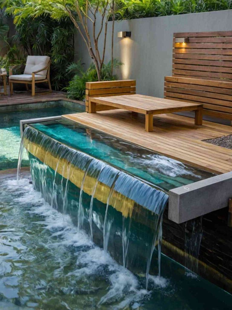 2025’s Top 47 Backyard Pool Ideas: Waterfall Wonders - photo 19