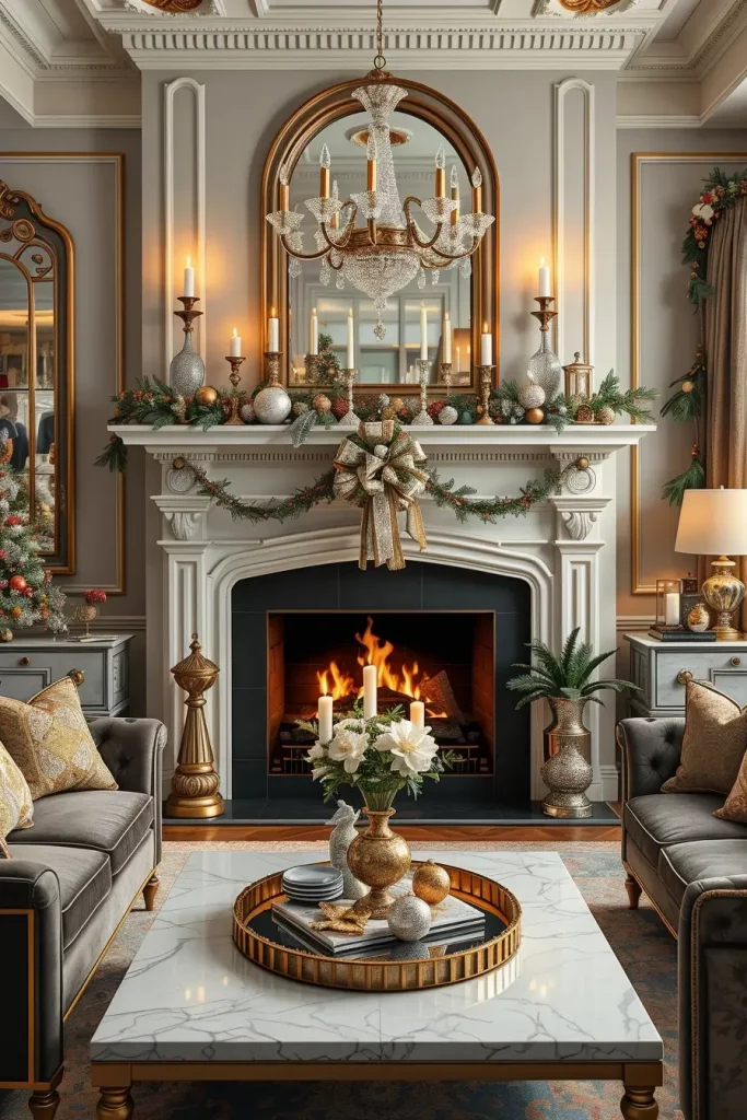 Crystal Details for an Opulent Fireplace Mantel - photo 2