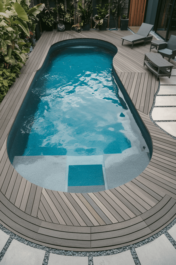 11. Curved Deck Built for an Oval Pool
