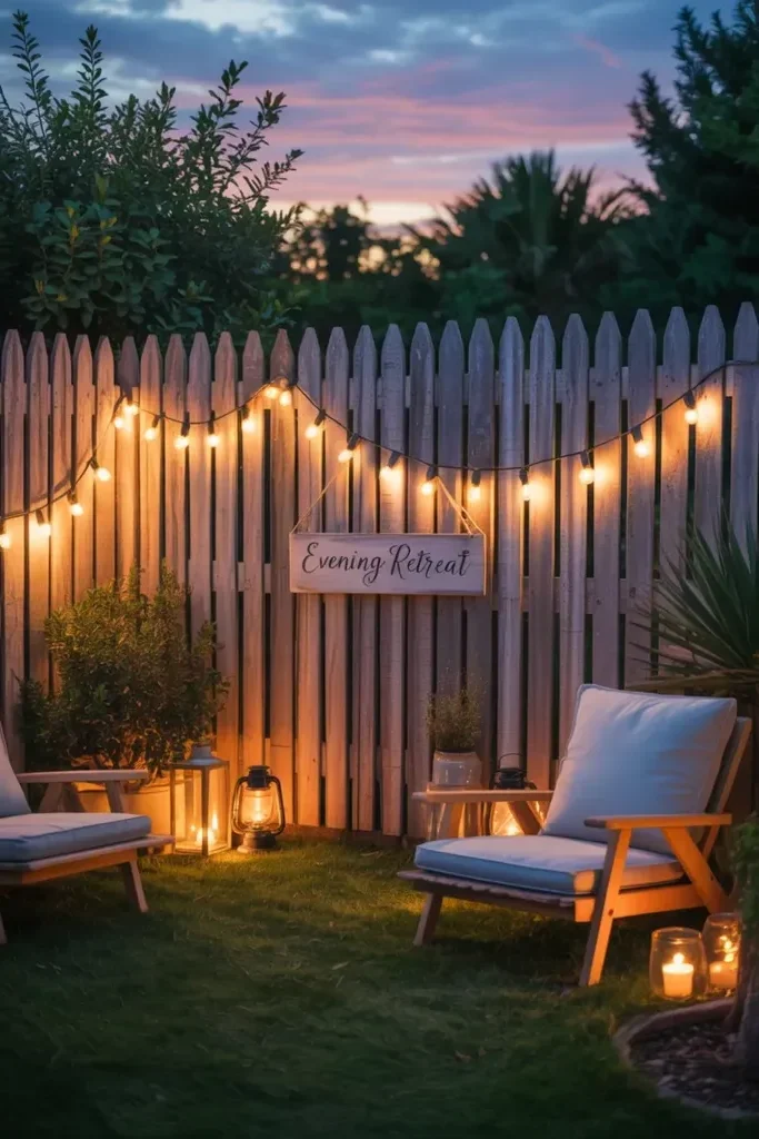8. Hang String Lights for Evening Charm