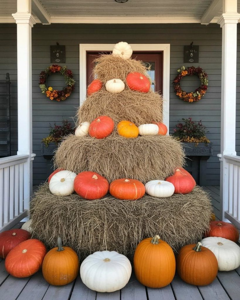 16. Build a Pumpkin Pyramid Display - photo 2