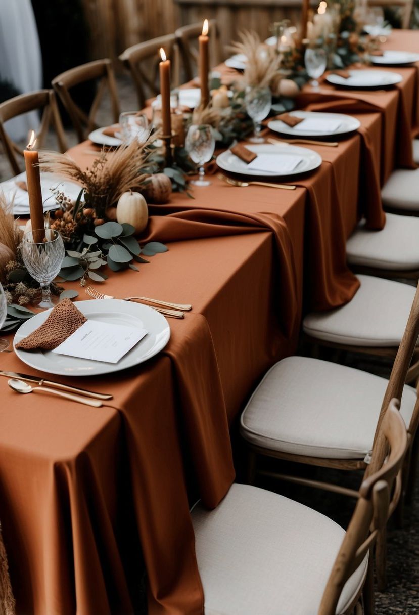 1) Terracotta Tablecloths For Earthy Warmth