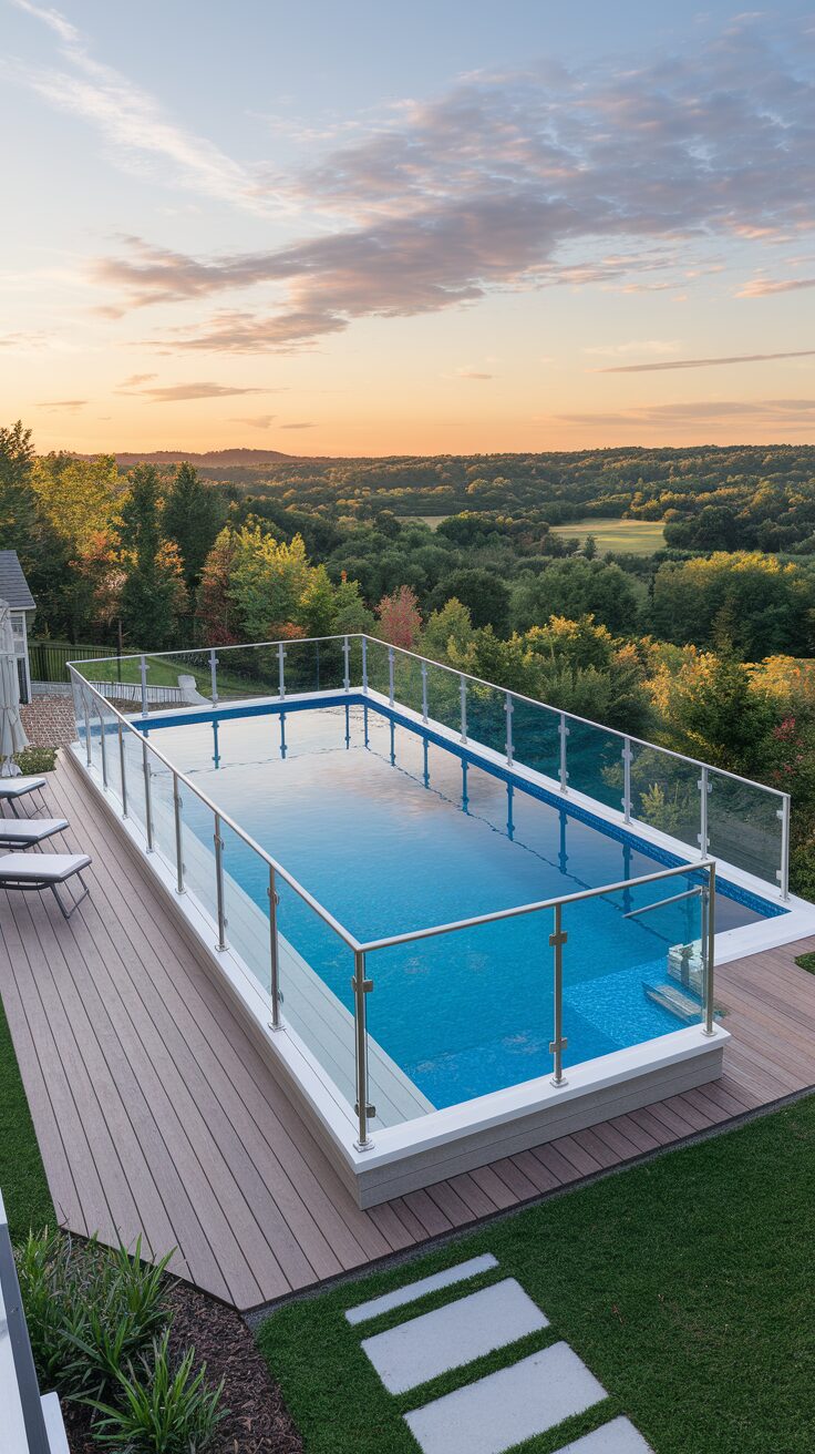 Glass Railings for Unobstructed Pool Views