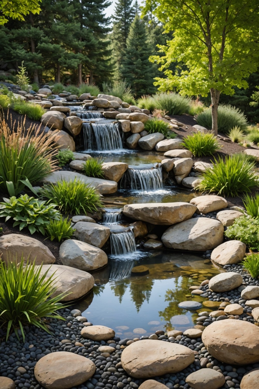 Build a Boulder-Lined Water Feature
