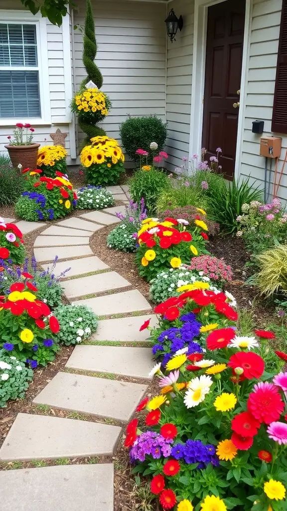 8. Welcoming Front Yard Full of Color