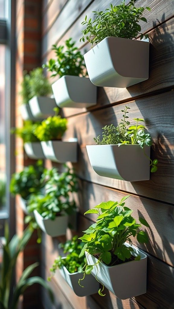 Space-Saving Wall-Mounted Planters