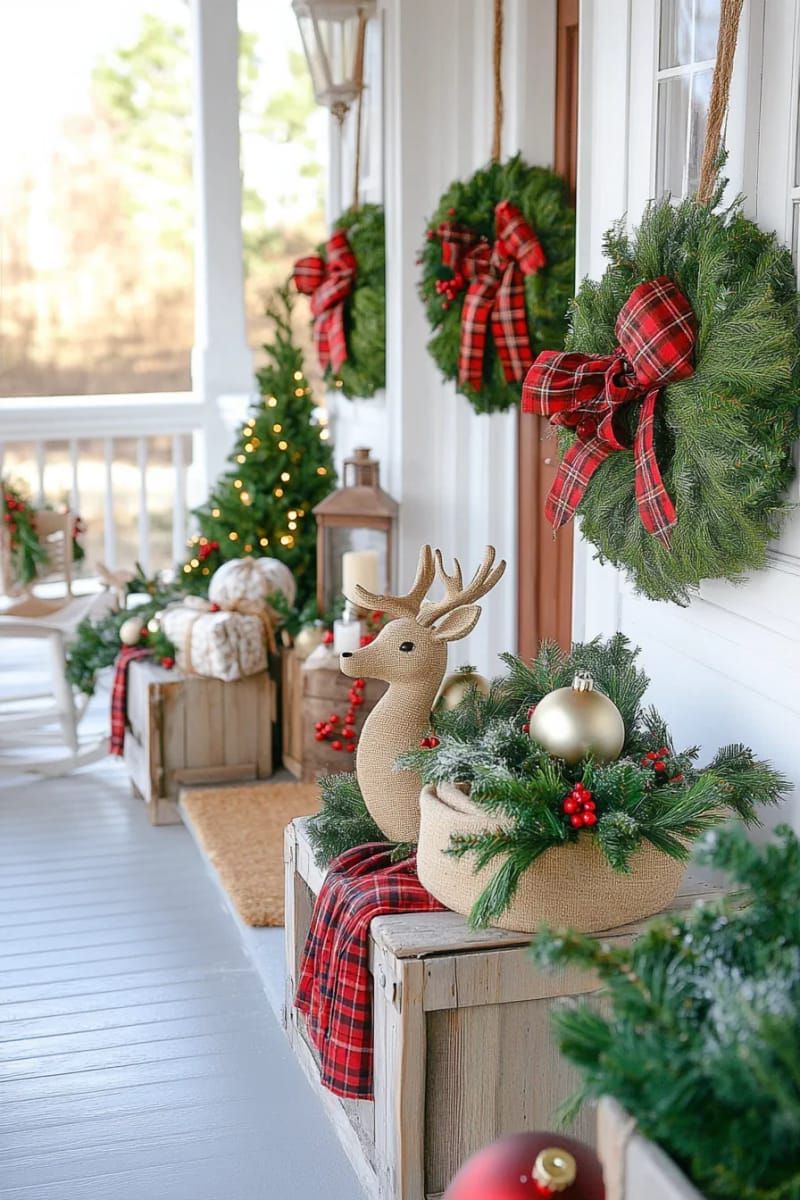 10. Burlap and Plaid Bows with Jingle Bells - photo 3