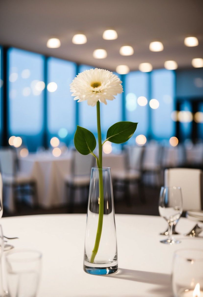 5) Single-Bloom Bud Vase Centerpieces