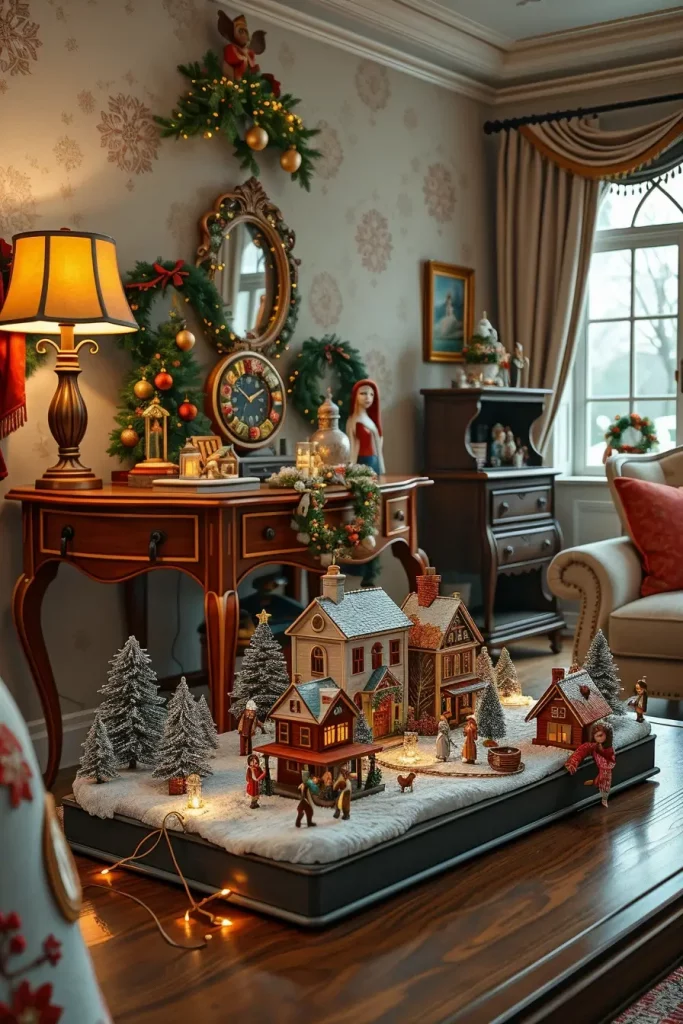 1) Vintage Christmas Village Display Ideas - photo 2