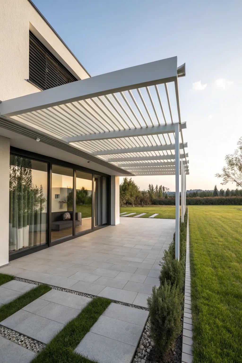 4. A Clean Minimalist Pergola Look