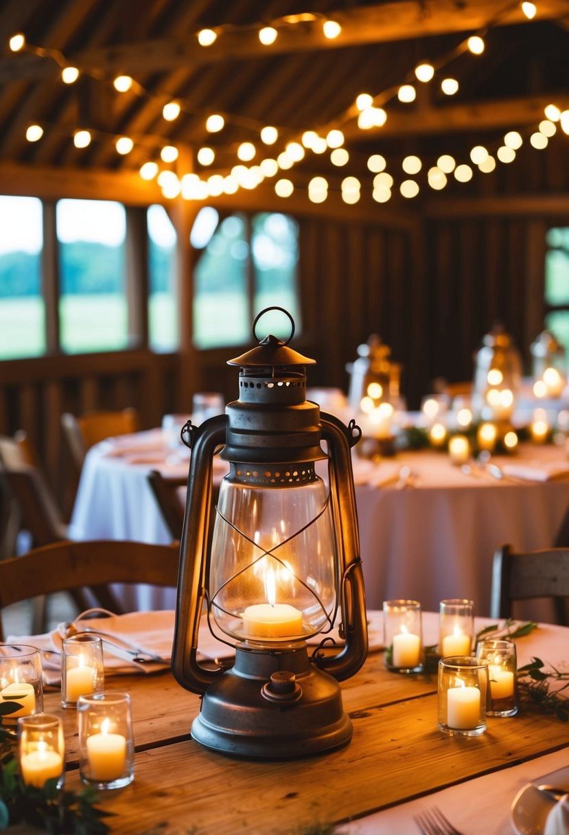 2) Vintage Lanterns And Fairy Lights For Warmth