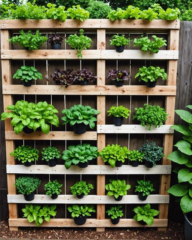 Space-Saving Vertical Garden from Pallets