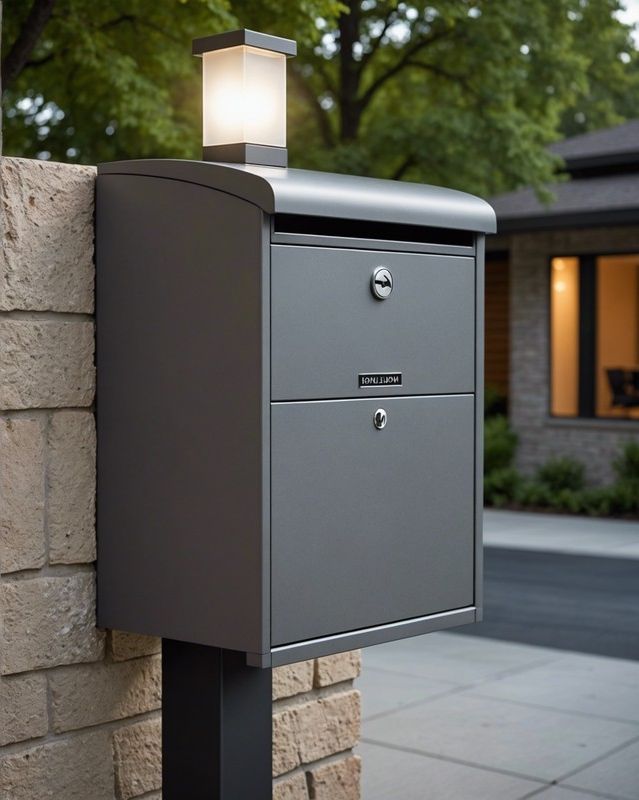 Mailbox with a Motion Sensor Light