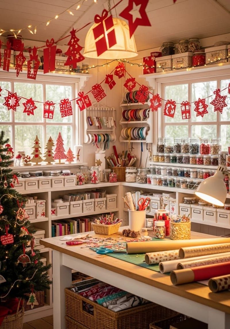 7. Paper Cutout Star and Tree Garland - photo 2