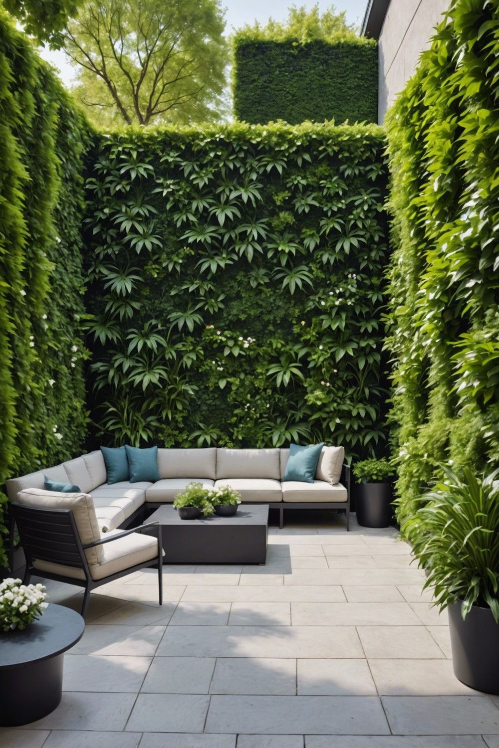 3) Invisible Planters for a Greenery Wall