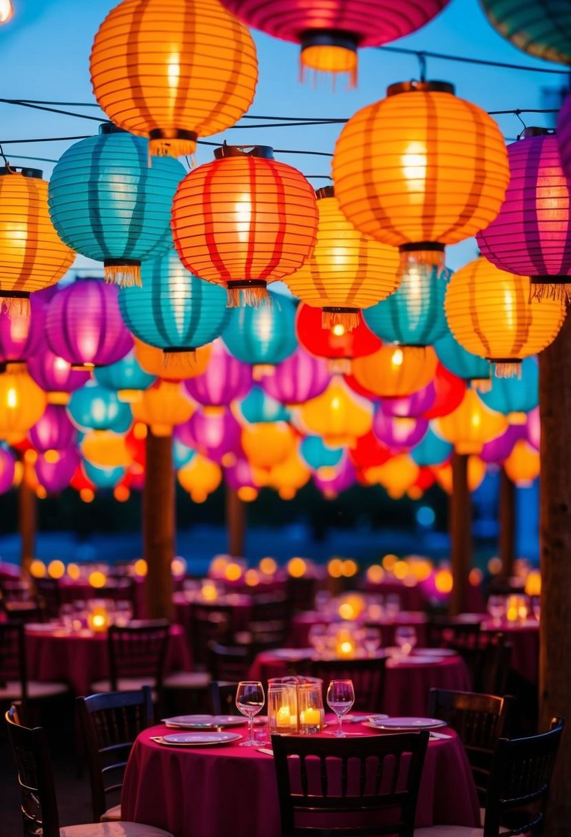 24) Colorful Paper Lantern Ideas