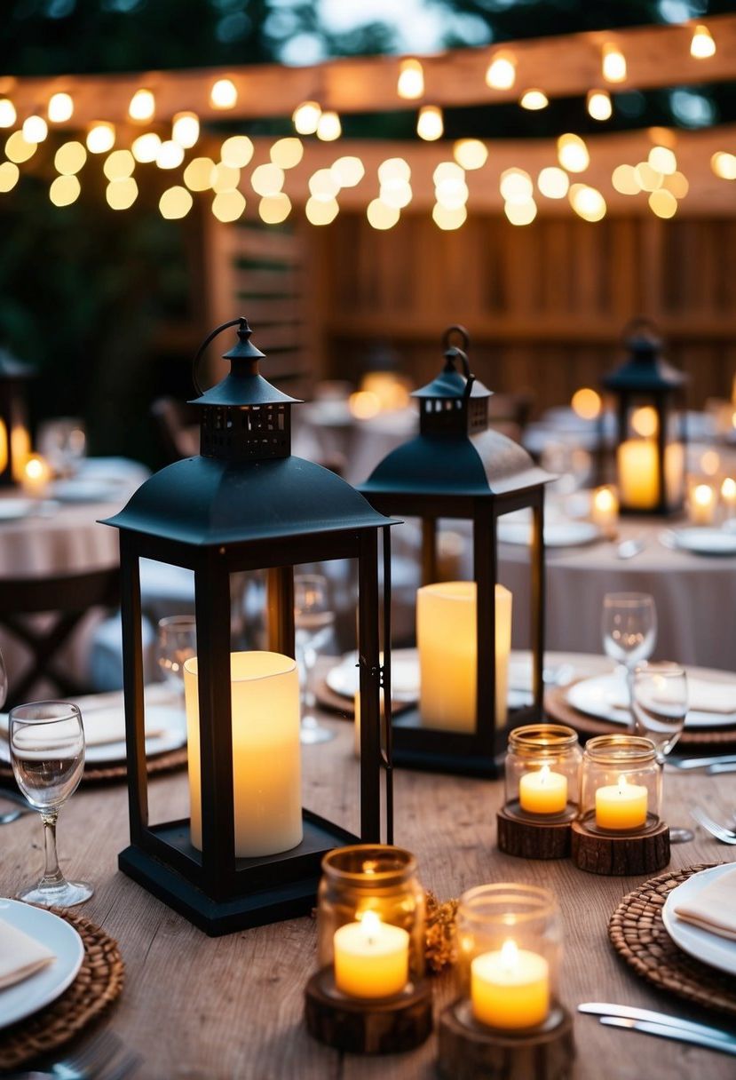30) Vintage Lanterns with Tea Lights