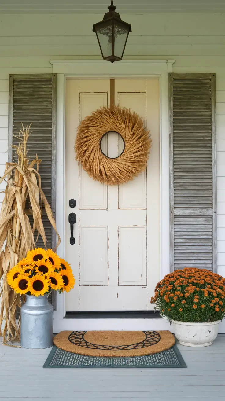 Charming Farmhouse Front Doors for Fall