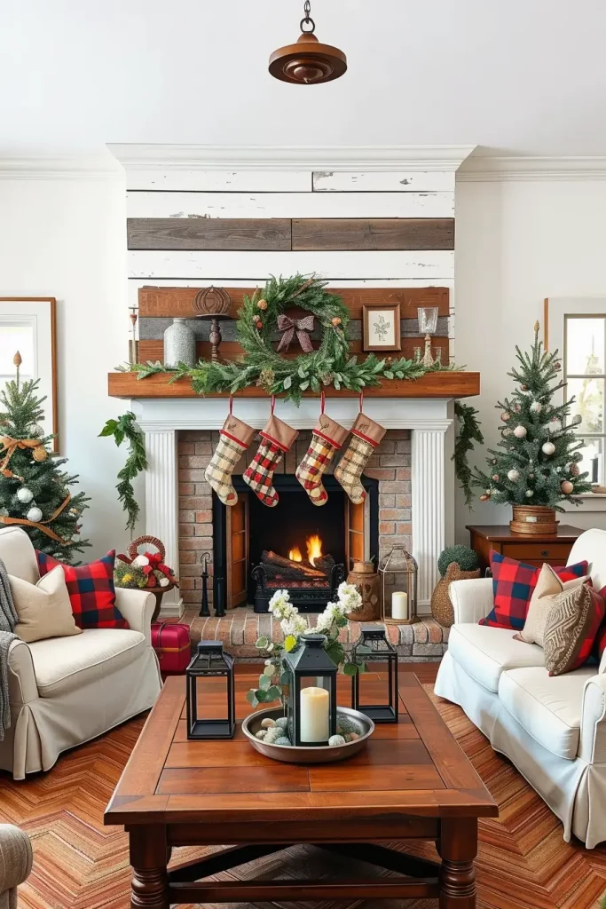Farmhouse Christmas Ideas for Your Mantel - photo 2