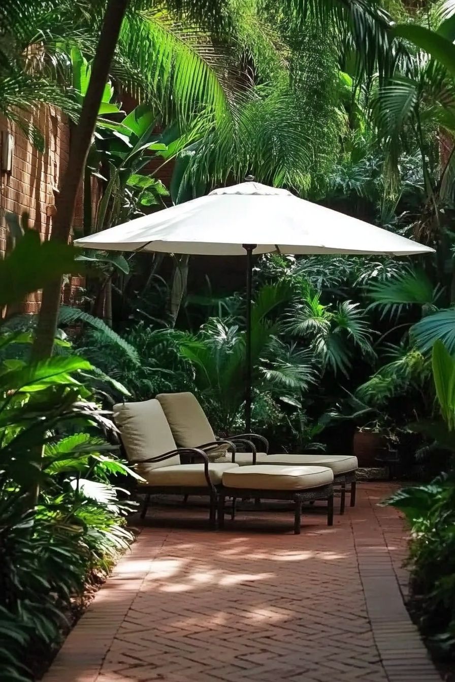 18. A Shaded Lounge for Tropical Escapes