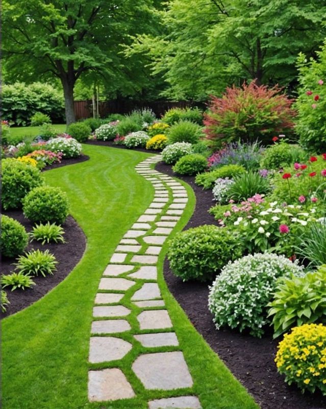 Curved Garden Path Borders