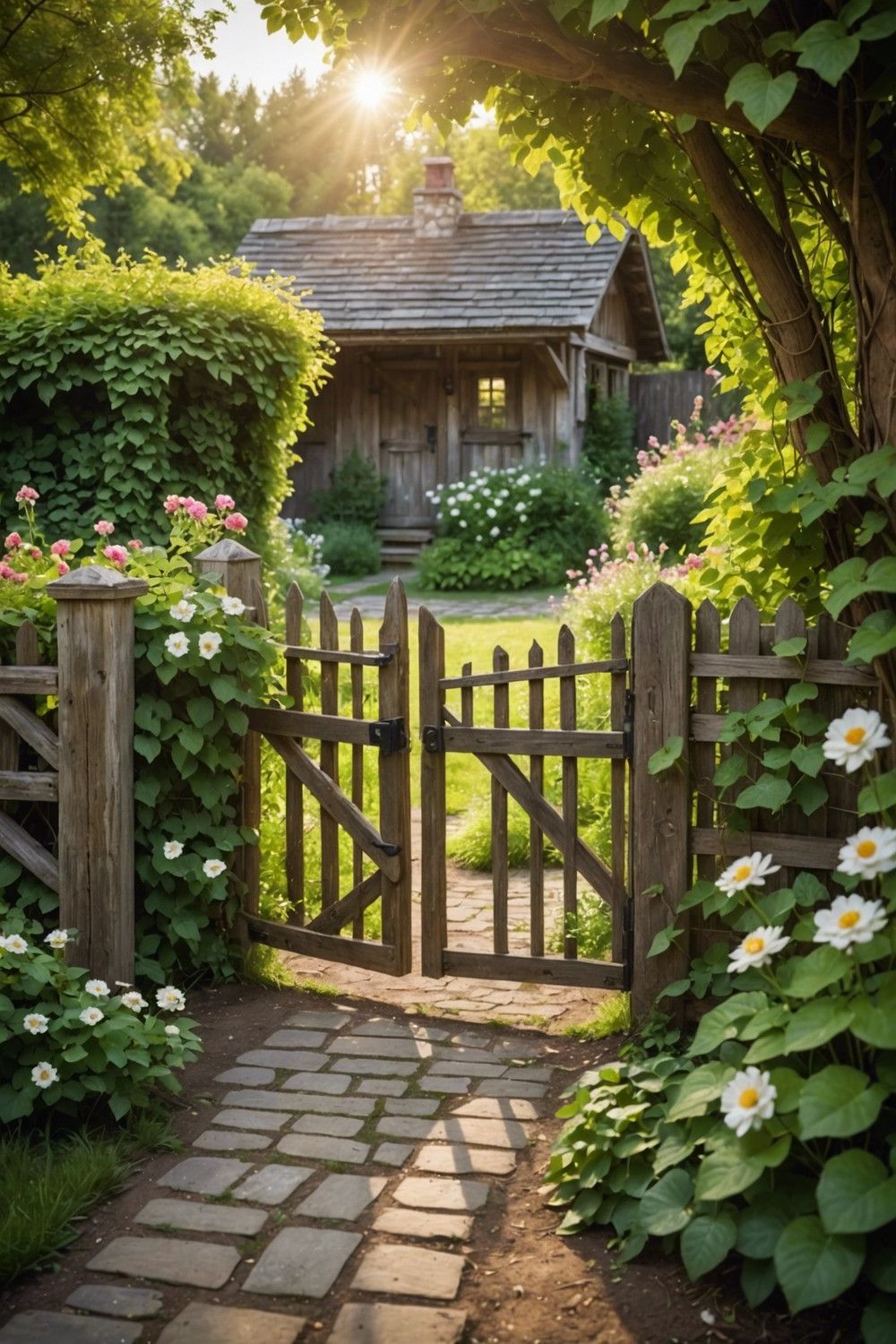 Rustic Wooden Fence and Gate Designs