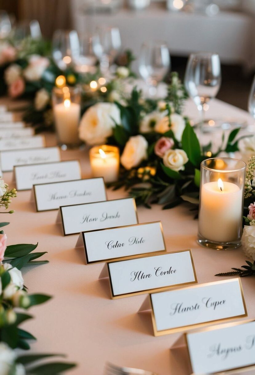 8) Calligraphy name cards for guests