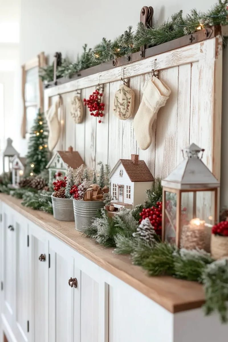 25. Barn Door Backdrop For Christmas Village - photo 3
