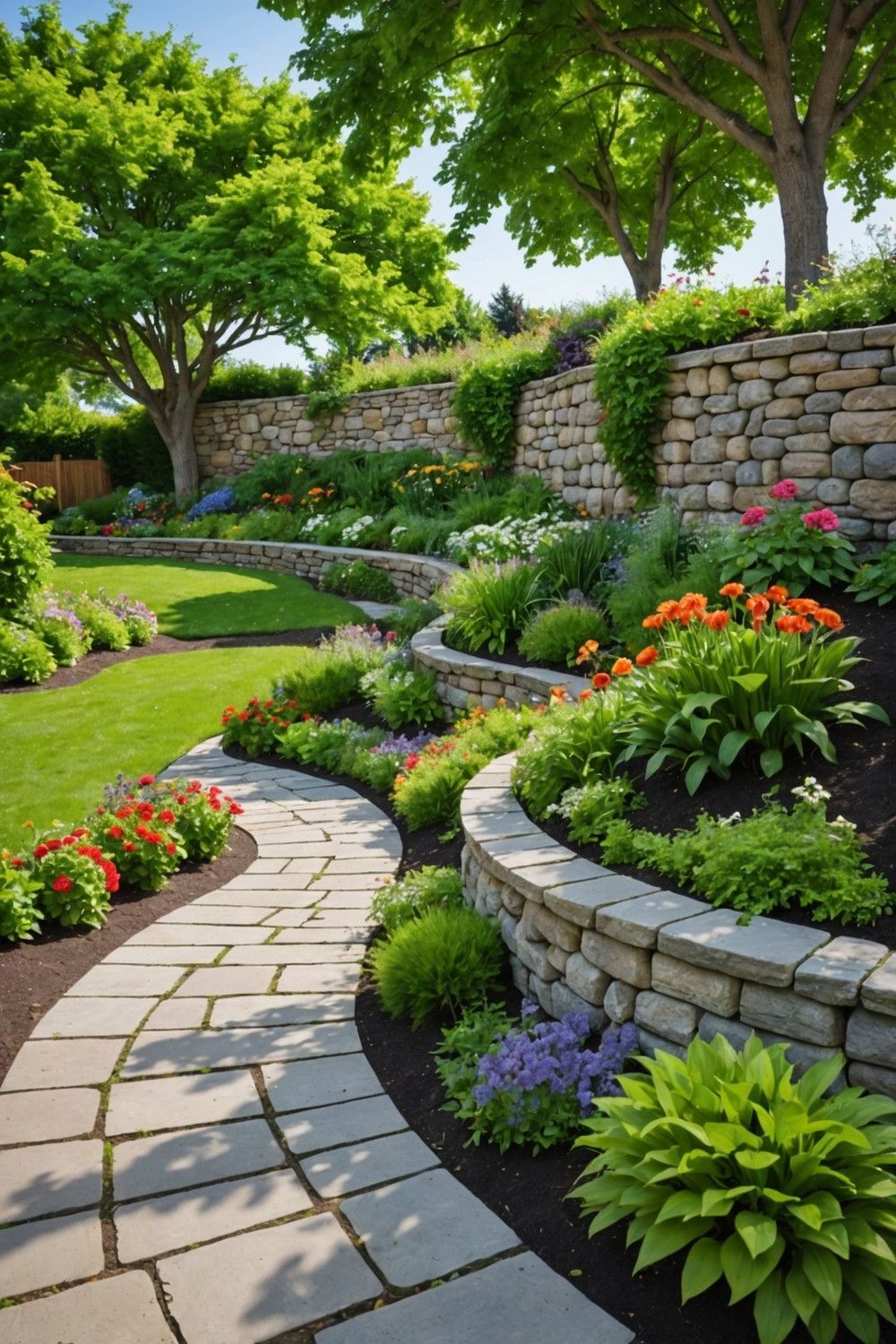 Living Wall with Vertical Garden Design