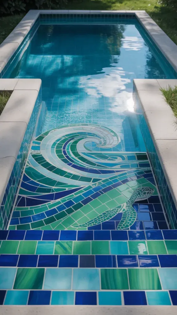 19. Mosaic Tile Pool Accents - photo 2