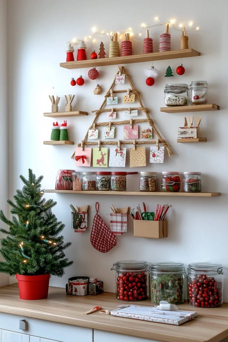 4. Twine Christmas Card Display Tree